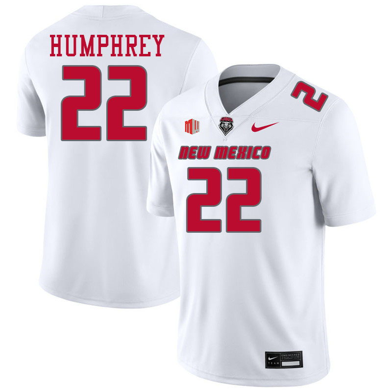 New Mexico Lobos #22 Scottre Humphrey College Football Jerseys,Uniforms-White